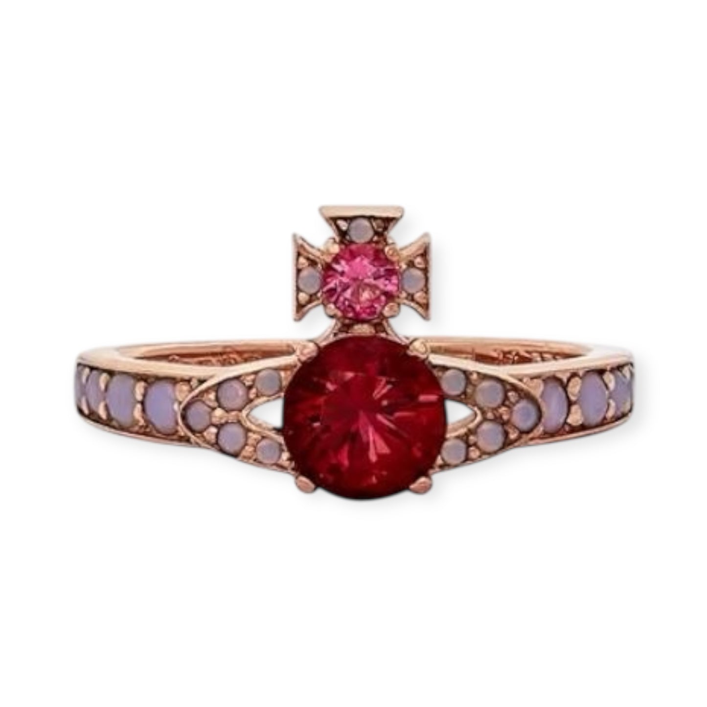 Multicolor Gem Orb Studded Encrusted Ring (8 colors)