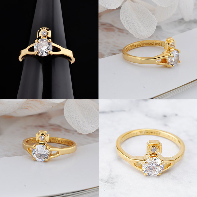 Mini Gem Stud Orb Ring (6 colors)