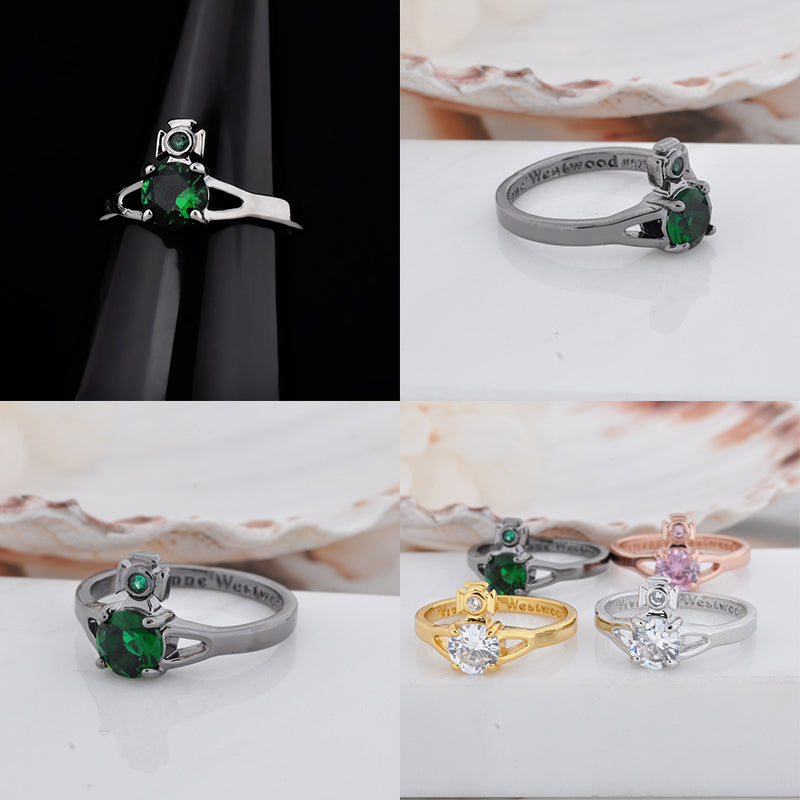 Mini Gem Stud Orb Ring (6 colors)