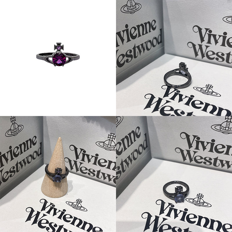 Mini Gem Stud Orb Ring (6 colors)