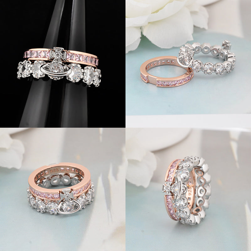 Double Layer Detachable Gem Orb Ring (3 colors)