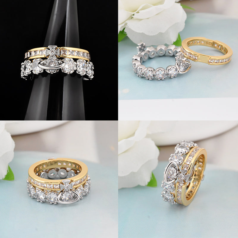 Double Layer Detachable Gem Orb Ring (3 colors)