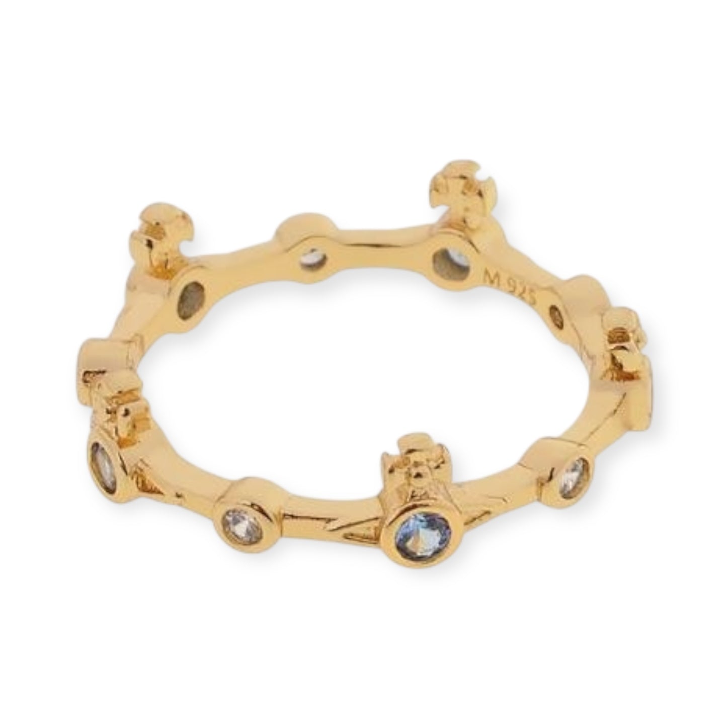 Mini Orb Gem Stud Tiara Crown Design Ring (3 Colors)