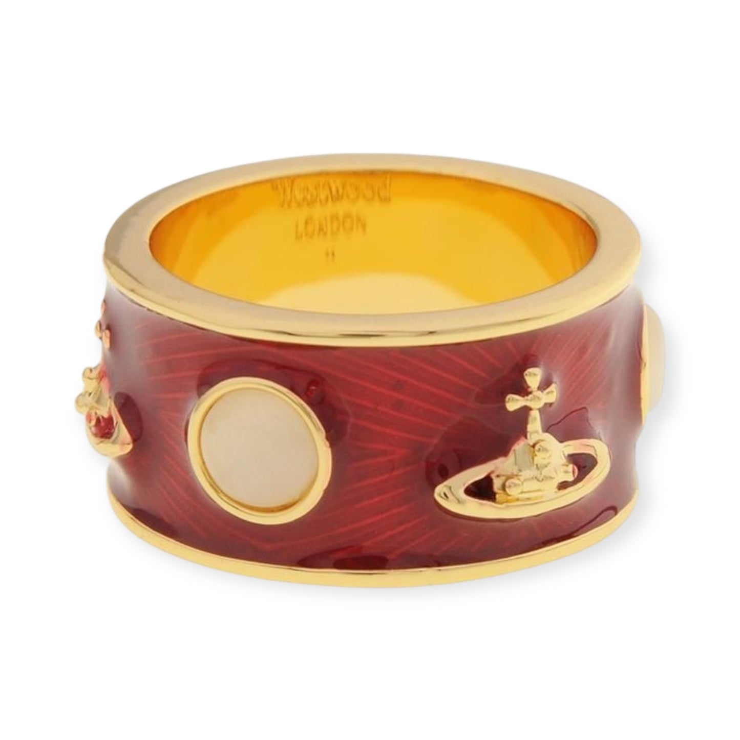 Abstract Gemstone Lacquer Orb Stud Ring (8 Colors)