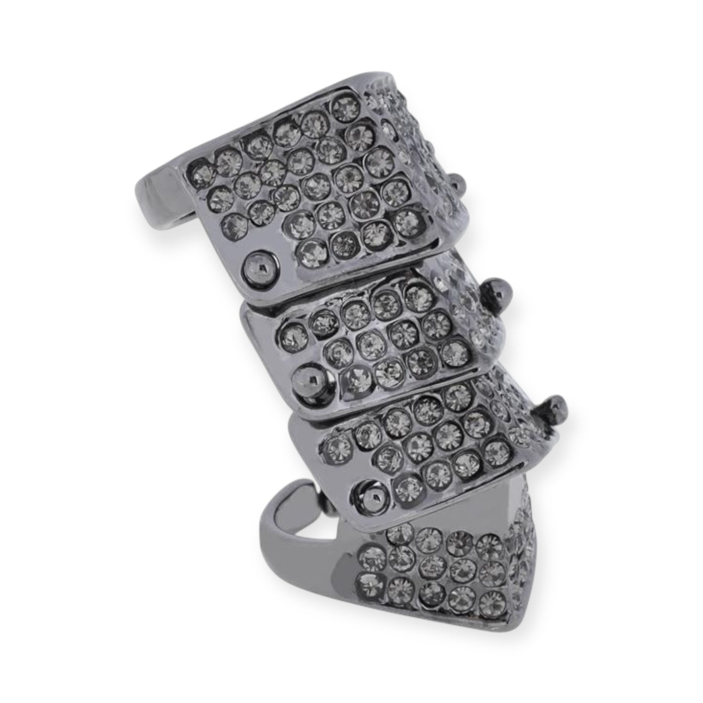Gem Studded Diamond Encrusted Armour Armor Ring (2 colors)