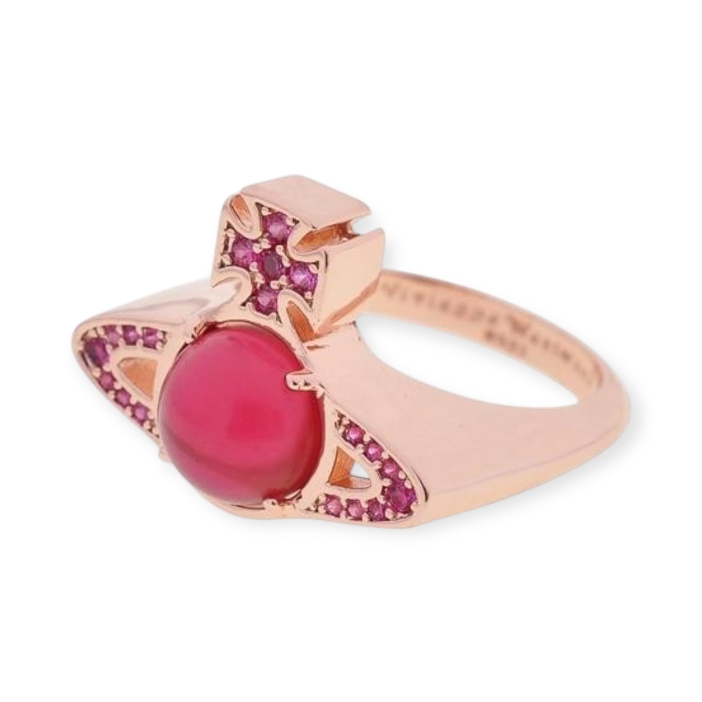 Colorful Studded Gem Orb Pendant Ring (4 Colors)