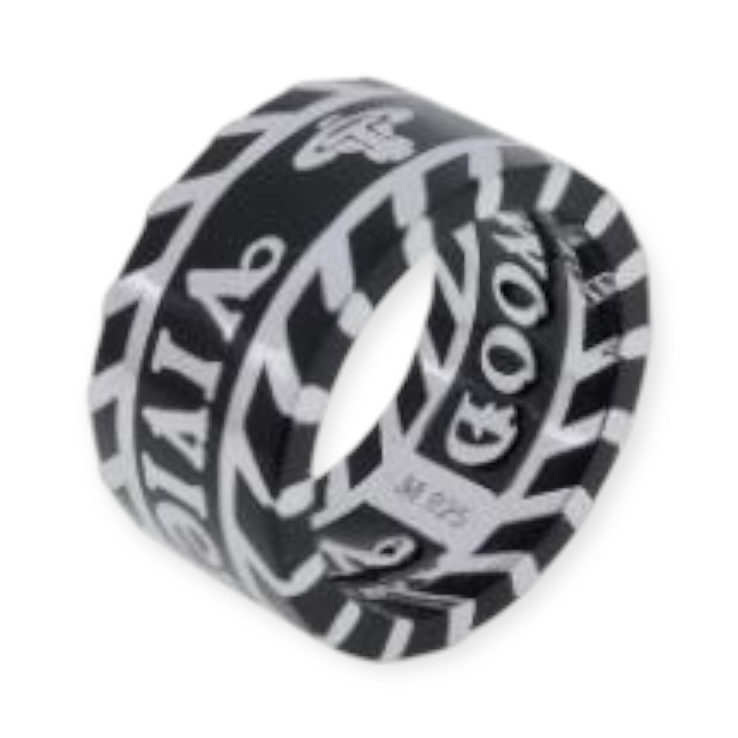 Multi Color Striped Stripes Lacquer Orb Design Ring (4 Colors)