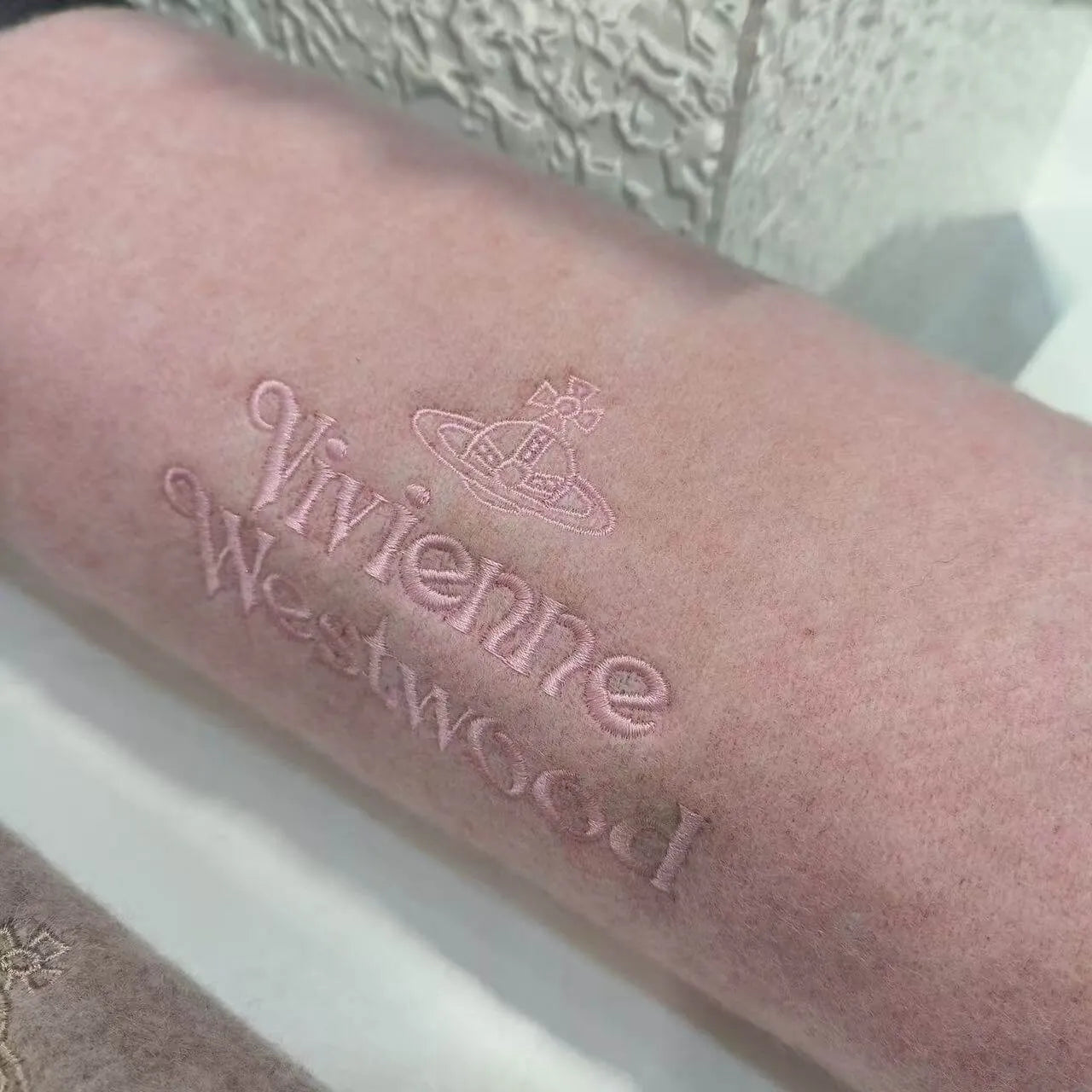 Light Baby Pink Orb Scarf