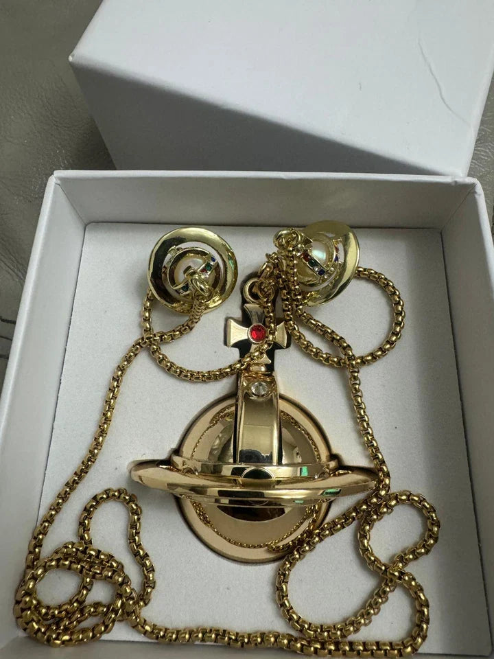 Shins Lighter Orb Necklace Gold & Silver